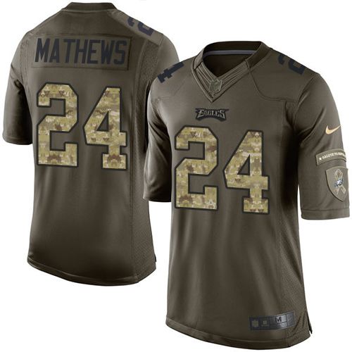 Nike Eagles #24 Ryan Mathews Green Men’s Stitched NFL Limited Salute to ...